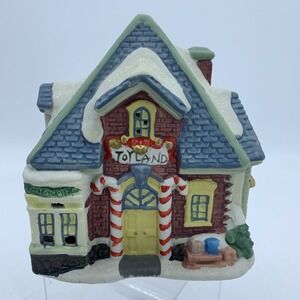 Vintage 2001 Cobblestone Corners Christmas Village Sawyer Toyland Dollar Tree